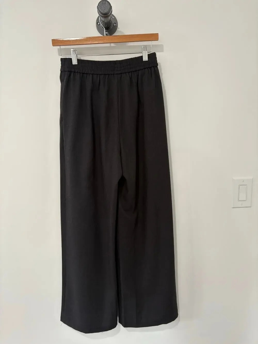 Elle Grey Wide Leg Pants Dark Gray - Picture 1 of 5